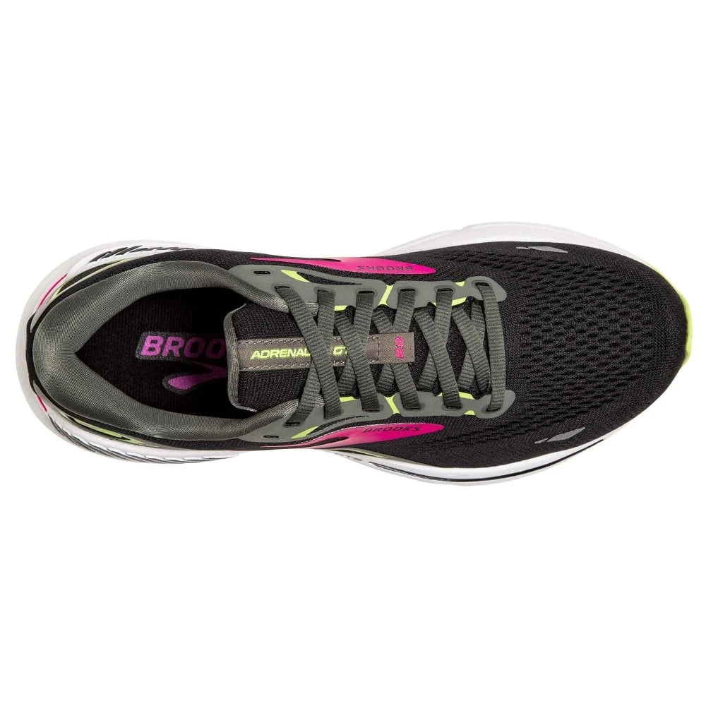 BROOKS Adrenaline GTS 23 Womens Running Shoes Black/Gunmetal/Sharp Green 5 BROOKS Adrenaline GTS 23 Womens Running Shoes Black/Gunmetal/Sharp Green - Image 3