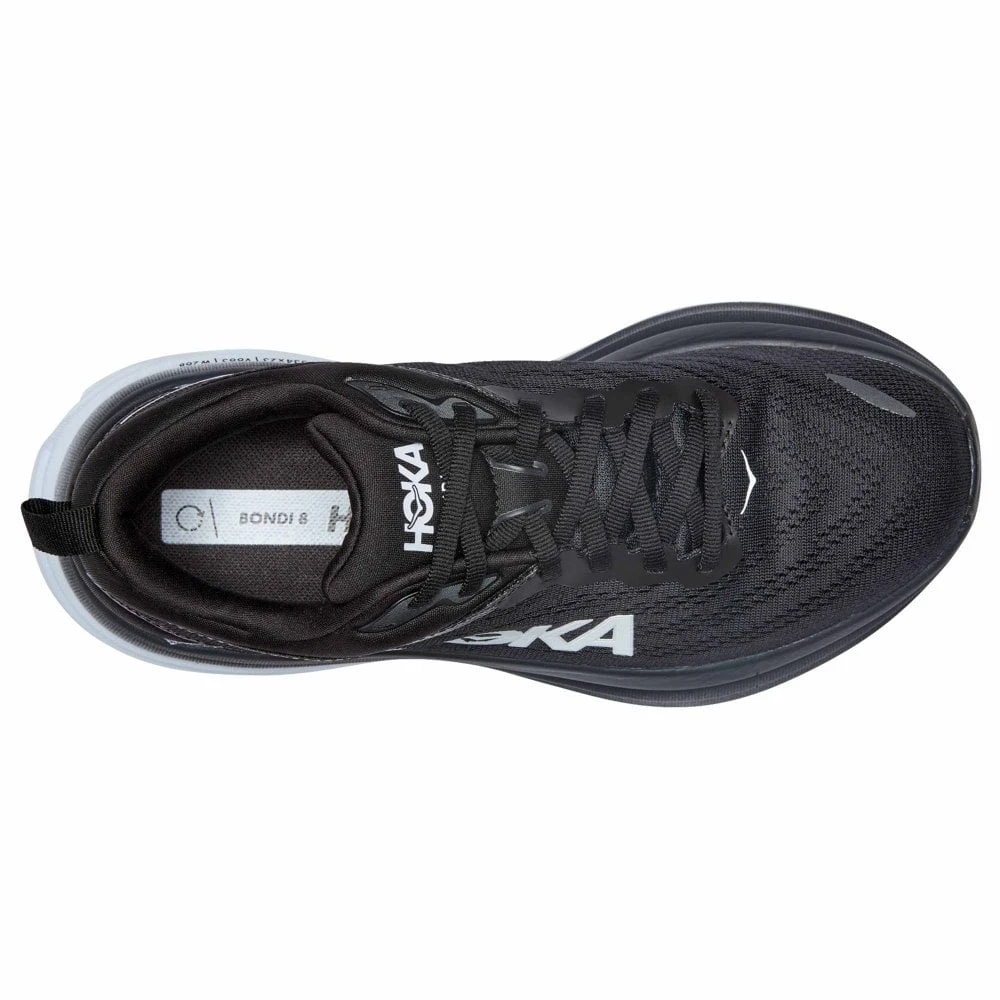 Hoka Bondi 8 Womens Running Shoes Black/White 5 Hoka Bondi 8 Womens Running Shoes Black/White - Image 3