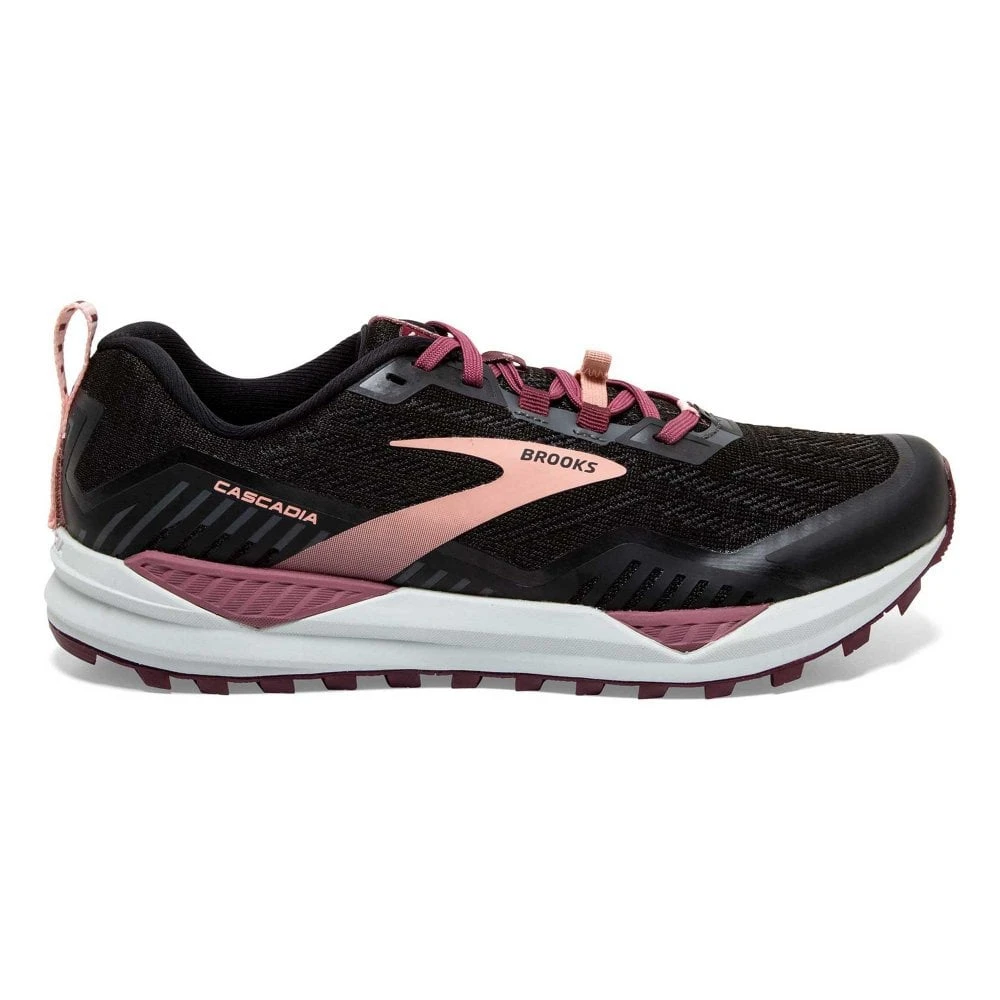 BROOKS Cascadia 15 Womens Trail Running Shoes Black/Ebony/Coral Cloud 3 BROOKS Cascadia 15 Womens Trail Running Shoes Black/Ebony/Coral Cloud
