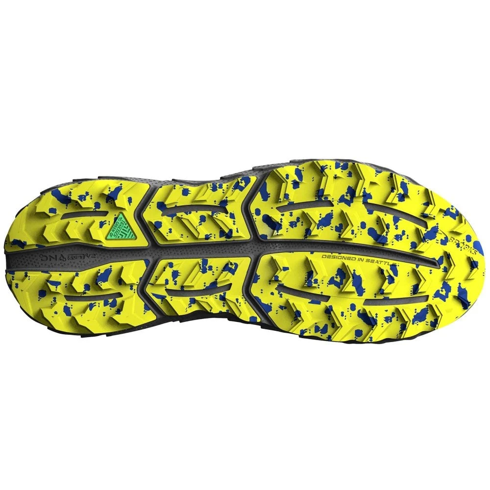 BROOKS Cascadia 17 Mens Trail Running Shoes Blue/Surf The Web/Sulphur 5 BROOKS Cascadia 17 Mens Trail Running Shoes Blue/Surf The Web/Sulphur - Image 3