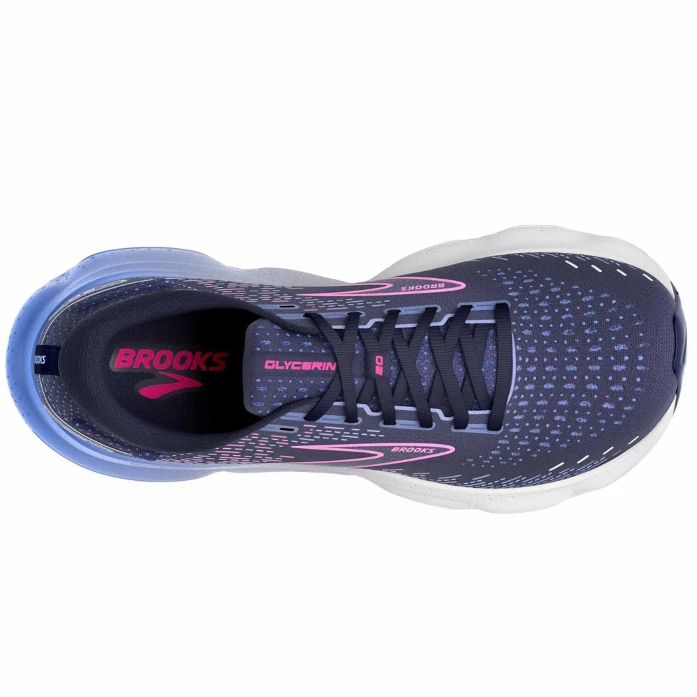 BROOKS Glycerin 20 Wide D Womens Running Shoes Peacoat/Blue/Pink 5 BROOKS Glycerin 20 Wide D Womens Running Shoes Peacoat/Blue/Pink - Image 3