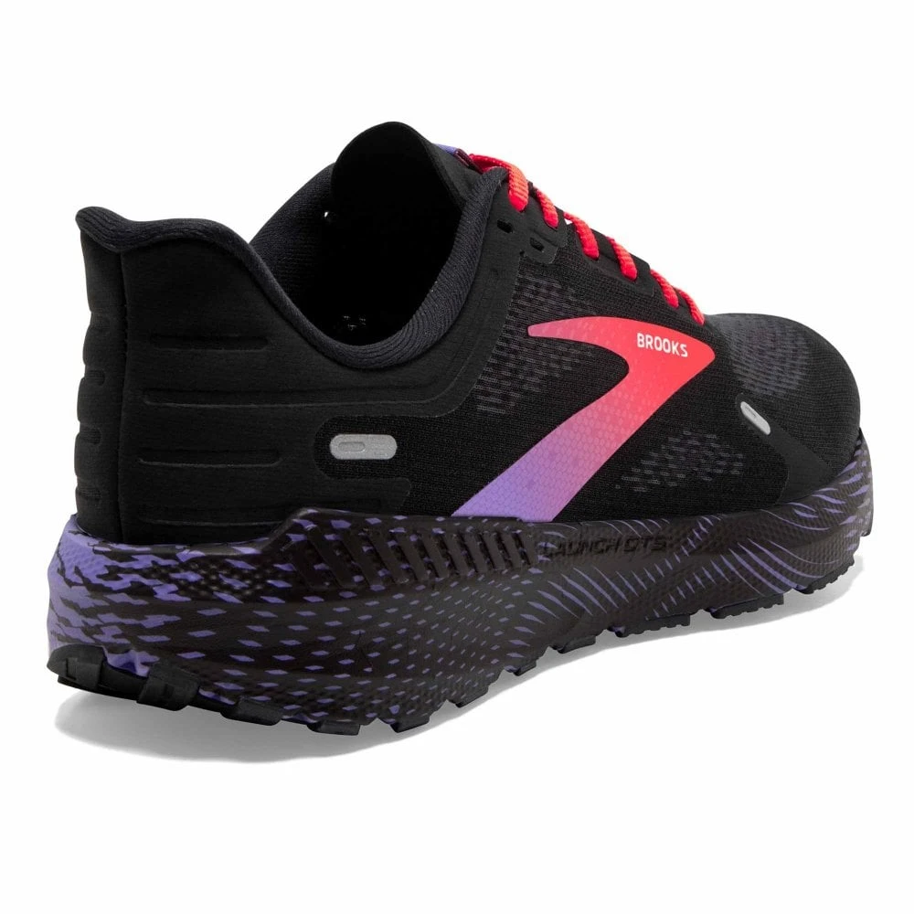 BROOKS Launch GTS 9 Womens Running Shoes Black/Coral/Purple 4 BROOKS Launch GTS 9 Womens Running Shoes Black/Coral/Purple - Image 2