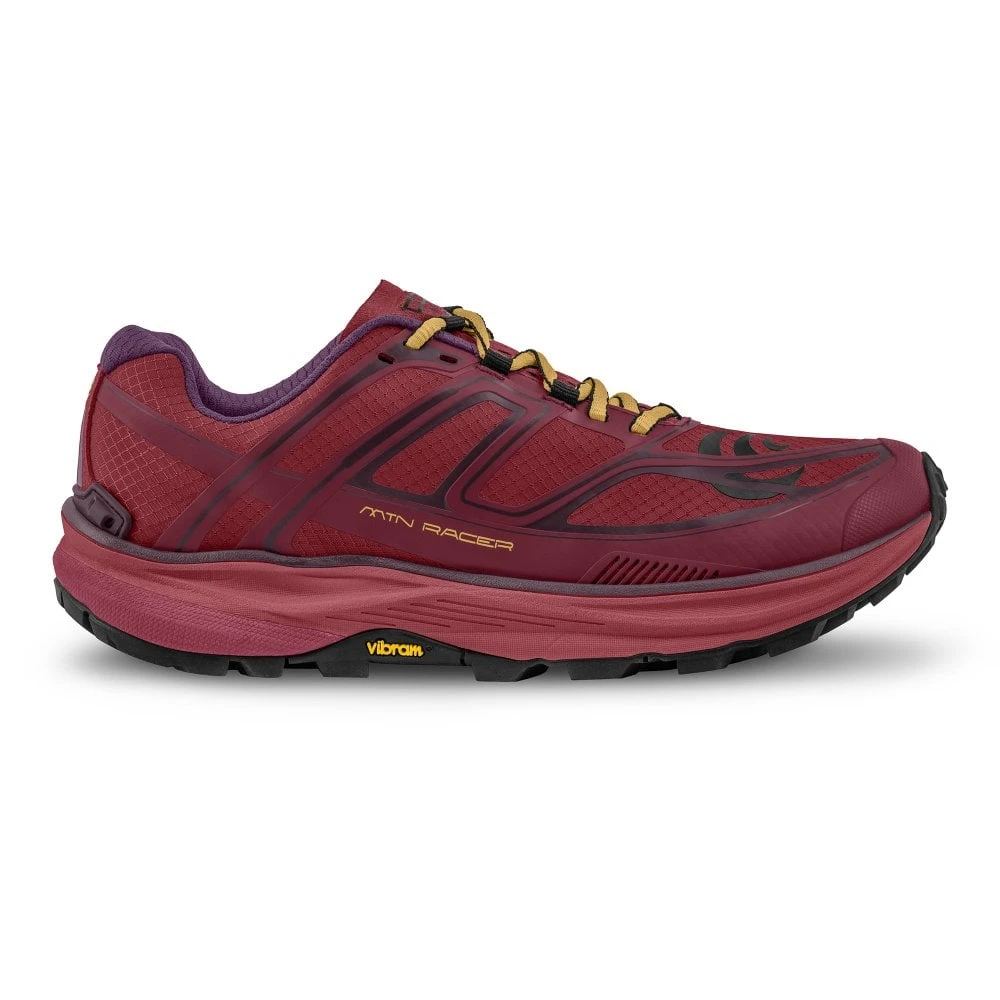 Topo Athletic MTN Racer Womens Trail Running Shoes Berry/Gold 6 Topo Athletic MTN Racer Womens Trail Running Shoes Berry/Gold - Image 4